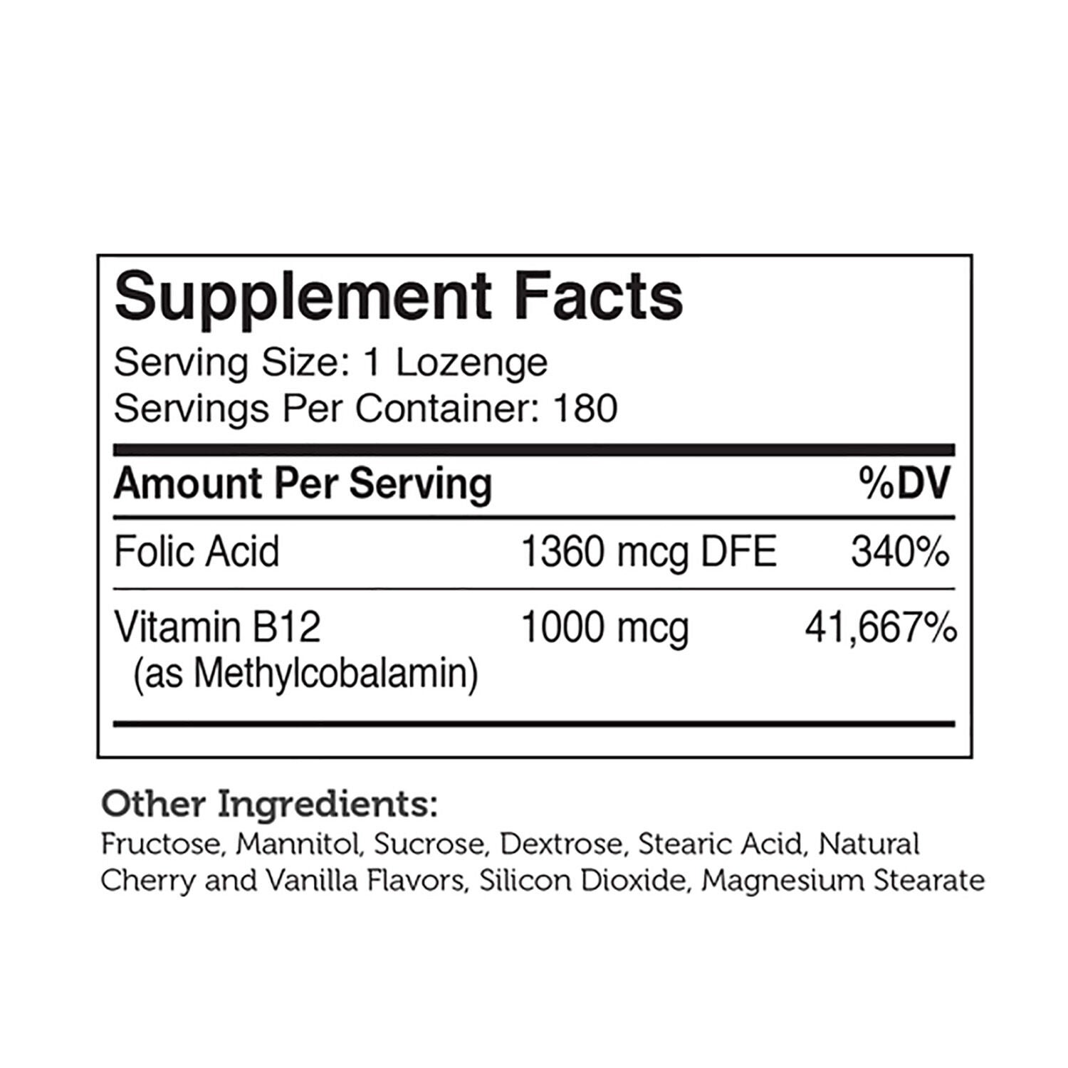 B12 Energizer&trade;* - Cherry - 180 Lozenges (180 Servings)